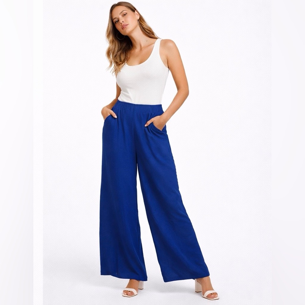 💙 NWT! Blue Wide Leg w/Pockets Pants